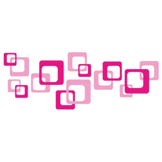 Wandtattoo Retro Cubes pink 