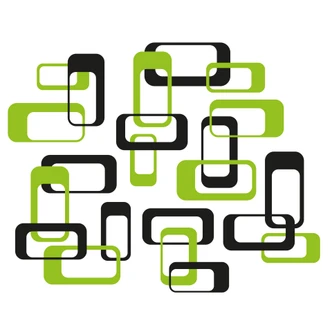 Retro Boxes Green Wall sticker 