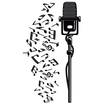 Wallsticker - Mikrofon 