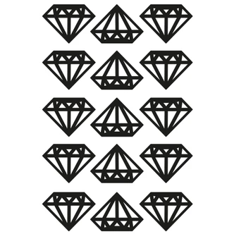Wall sticker set diamonds 