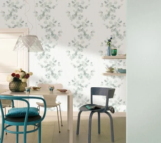 Vliestapete Floral Natur in Weiß  