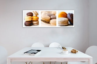 Leinwandbild, Dessert-Macarons - Satz 