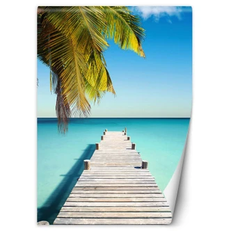Fototapete, Brücke im tropischen Ozean Fototapete, Brücke im tropischen Ozean