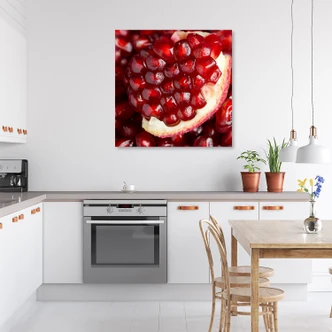 Tableau sur toile, Macro - fruit bleu marine 