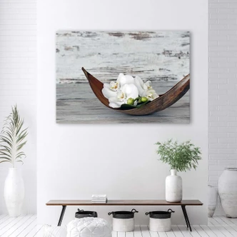 Leinwandbild, Orchidee Blumen Vintage 