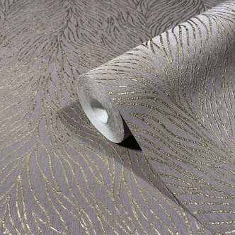 non-woven wallpaper BASIC in brown 