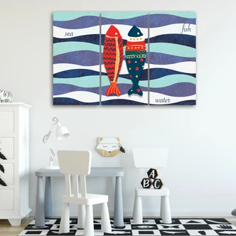 Leinwandbild 3-teilig, Raketen 