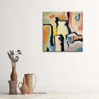 Leinwandbild, Pastell Komposition 