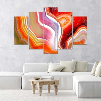 Leinwandbild 5 teilig, Bunte Abstraktion 
