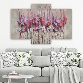 Leinwandbild 3 teilig, Pflanzen Blumen Simnitło 