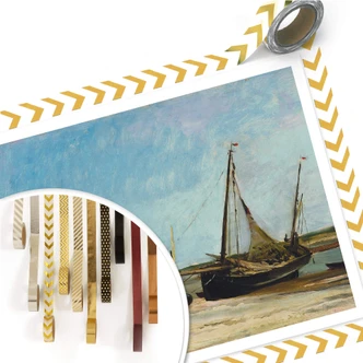 Poster Daubigny - Bateaux sur la côte à Étaples 