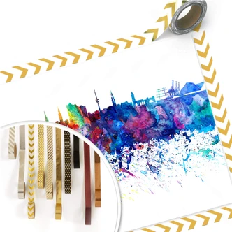 Poster Bleichner - Hamburg Aquarell Skyline 