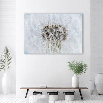 Leinwandbild, Weiße Pusteblume Pflanzen 