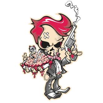 Muursticker Rock \'Dinner Mafia\' 2 