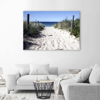 Canvasbillede, Strandklitter i landskab 
