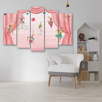 Leinwandbild 5 teilig, Zirkusakrobat 