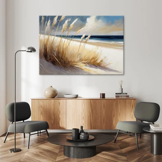 Leinwandbild Strand Meeresdünen Landschaft 