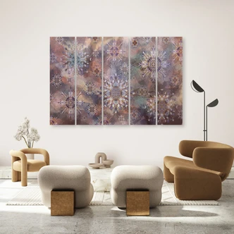 Leinwandbild 5 teilig, Mosaik der Sterne 