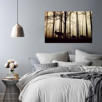 Canvasbillede, dyr i skoven 