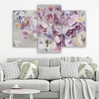 Leinwandbild 3 teilig, Iris Blume 