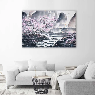 Leinwandbild, Japanisches Aquarell 