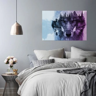 Canvasbillede, Ulveskovens tåge lilla 