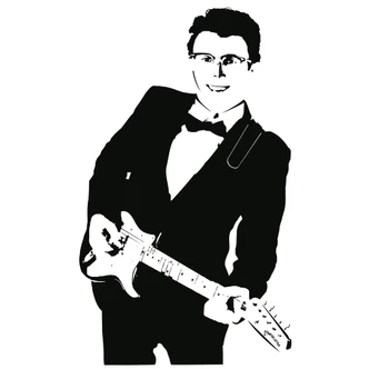 Sticker mural - Buddy Holly 