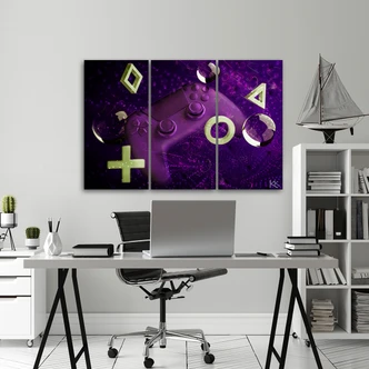 Leinwandbild 3 teilig, Spielkonsole 