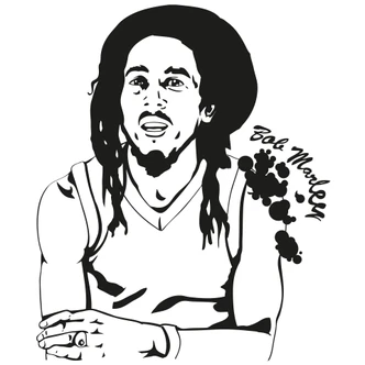 Muursticker Bob Marley 2 