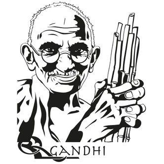 Sticker mural - Mahatma Gandhi 