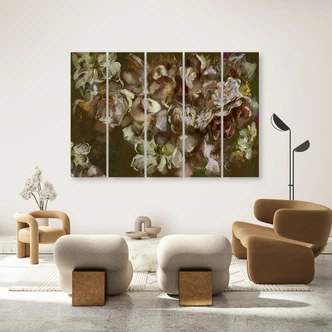 Leinwandbild 5 teilig, Iris Blume 
