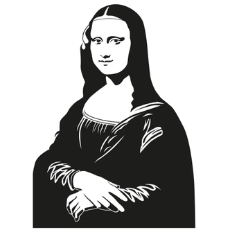 Sticker mural - Mona Lisa 