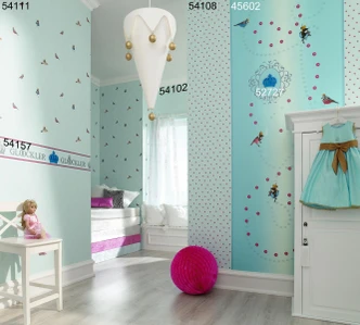 Vliestapete Vögel Illustration Romantisch, Modern in Weiß für Schlafzimmer 