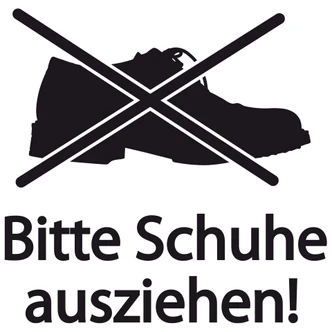 Wandtattoo Bitte Schuhe ausziehen 1 