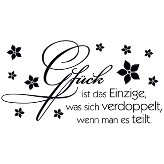 Wandtattoo Glück ist das Einzige... 2 