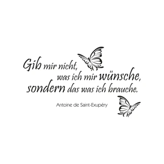 Wandtattoo Gib mir nicht was ich mir wünsche... 1 