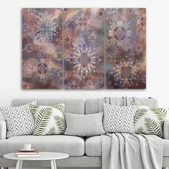 Leinwandbild 3 teilig, Mosaik der Sterne 