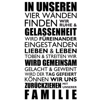 Wandtattoo In unseren vier Wänden 