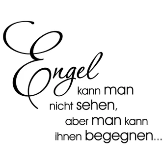 Wandtattoo Engel kann man nicht sehen 