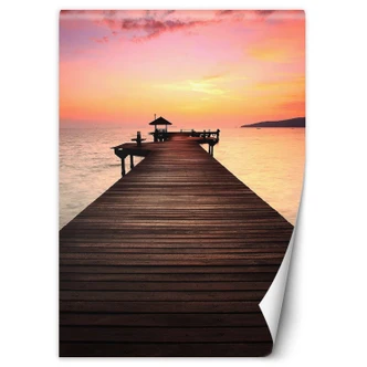 Fototapete, Sonnenuntergang und die Brücke Fototapete, Sonnenuntergang und die Brücke