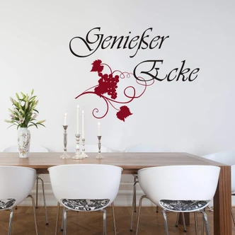 Wandtattoo Genießer Ecke 3 (2-farbig) 