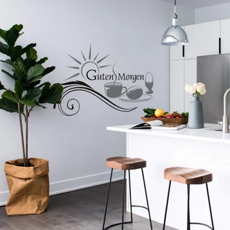 Wandtattoo Guten Morgen 2 (2-farbig) 