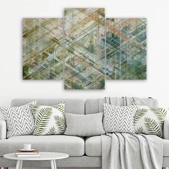3-delige canvas print Abstracte geometrische vormen 