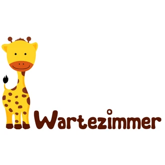 Wandtattoo Wartezimmer Babygiraffe 