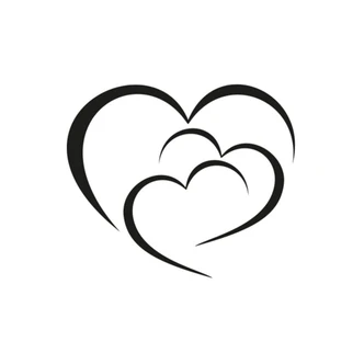 Wandtattoo Ewig dein - Herzen (2-farbig) 