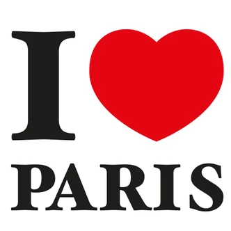 Muursticker I love Paris 