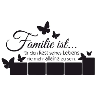 Wandtattoo Familie ist... mit Platz für Fotos 