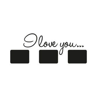 I love you.. with room for pictures Wall sticker I love you.. with room for pictures Wall sticker
