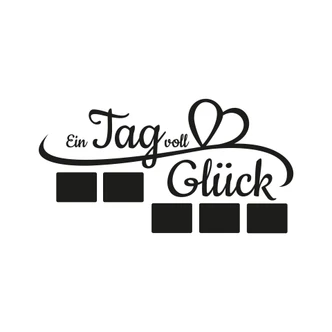 Wandtattoo Ein Tag voll Glück mit Platz für Fotos Wandtattoo Ein Tag voll Glück mit Platz für Fotos