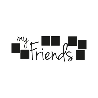 Muursticker My Friends met plek voor foto\'s 